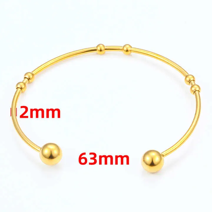 High Quality 18k Gold Plated Stainless-سوار من الفولاذ المقاوم