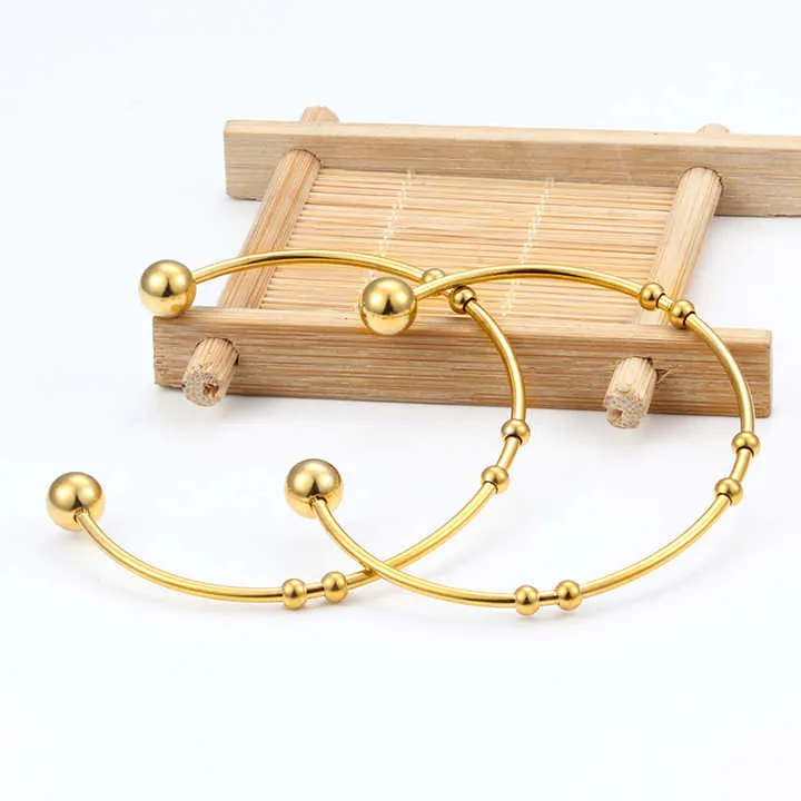 High Quality 18k Gold Plated Stainless-سوار من الفولاذ المقاوم