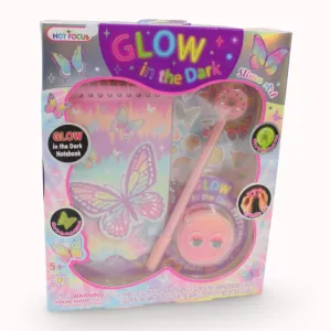 Hot Focus Glow in the Dark Tie Dye Butterfly Slime Art Set