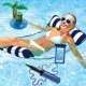 Inflatable Pool Floats for Adult Size, Floating Water Pool Hammock, Multi-Purpose Swimming Floaties Pool Saddle, Lounge Chair, Drifter, Portable Mesh Pool Chairs Lounger Noodle Raft Toys