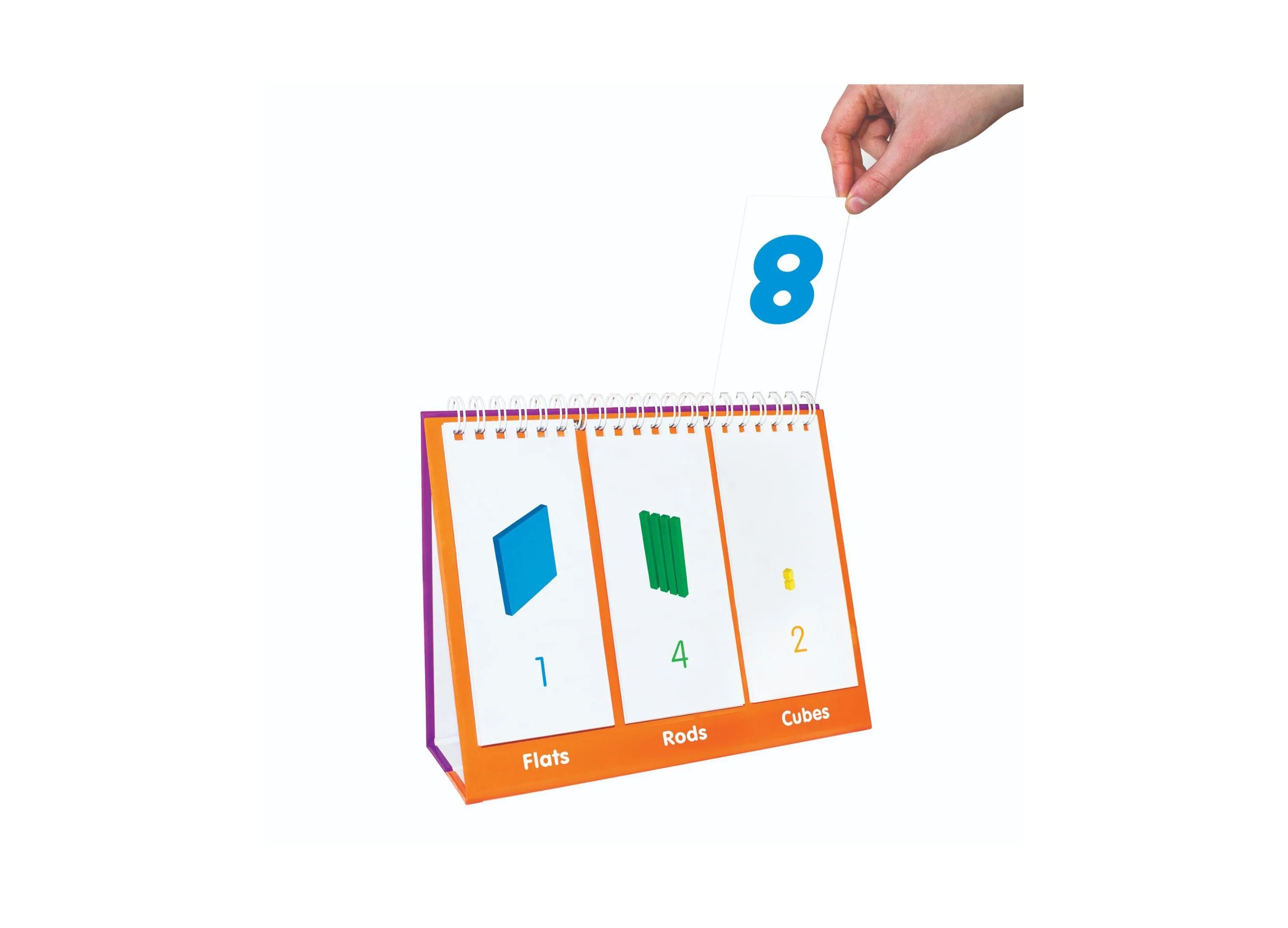 Junior Learning Base Ten Flip Card Set - Educational Math Tool