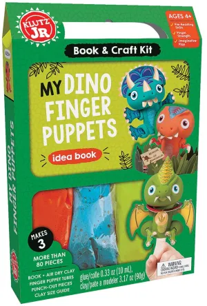 Klutz Jr. My Dino Finger Puppets - Book & Craft Kit 4 