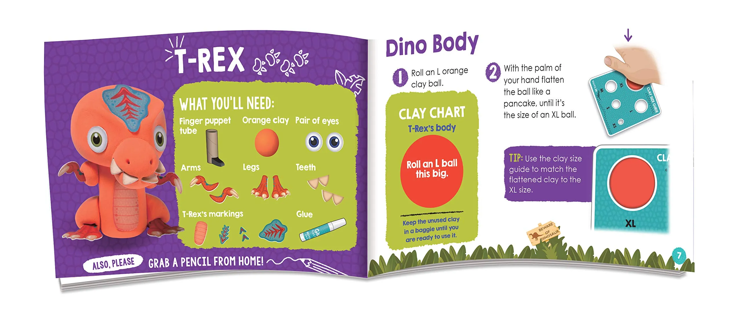 Klutz Jr. My Dino Finger Puppets - Book & Craft Kit 4 