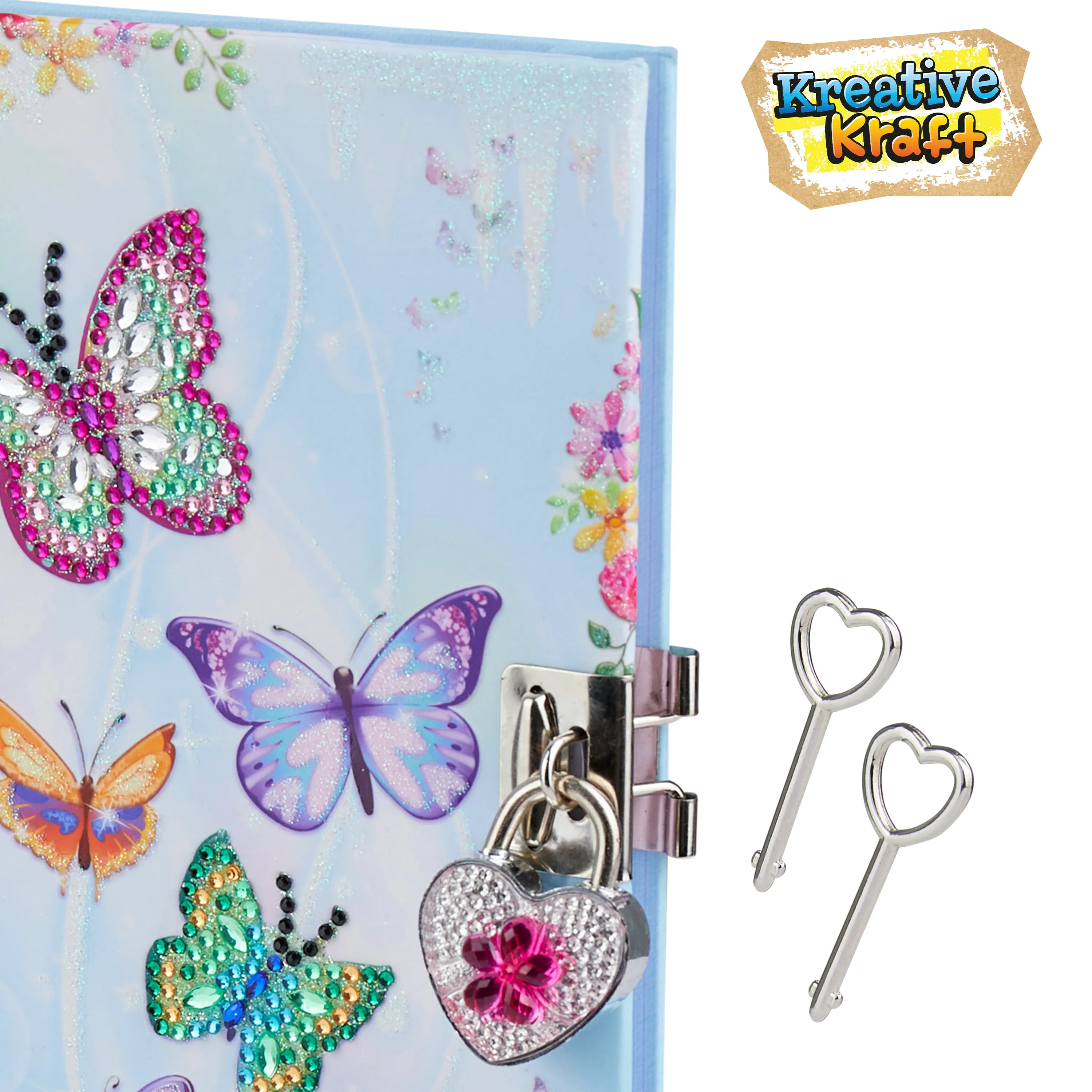 KreativeKraft Scrapbook Kit for Kids - Butterfly Diary