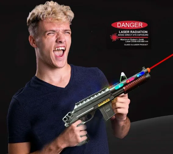 Light Up Pump Action Toy AR Rifle