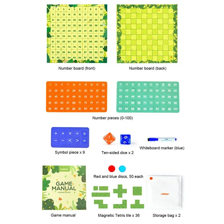Magnetic Hundred Board Game
