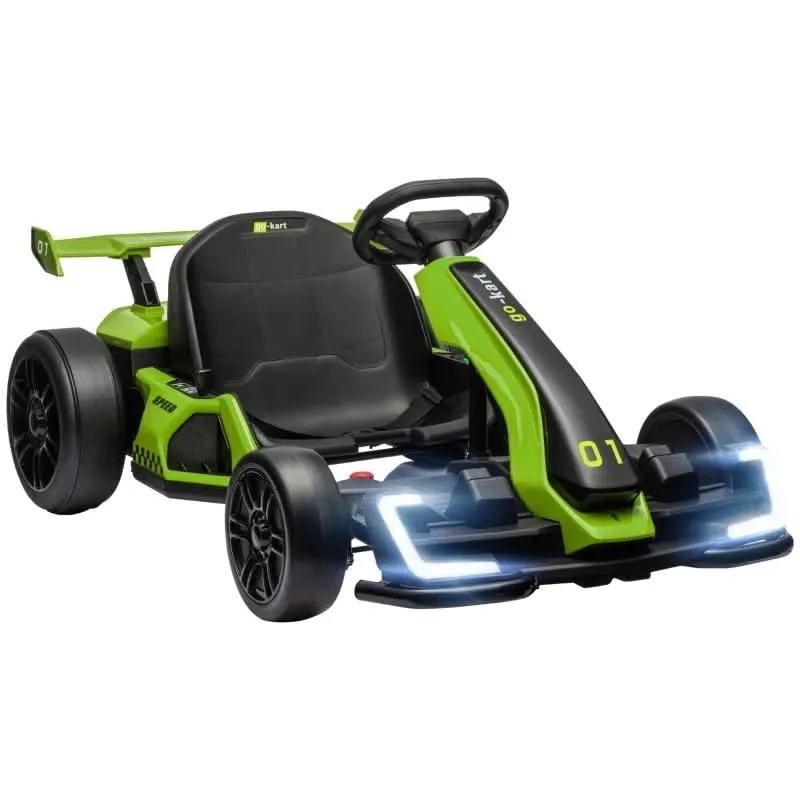 Maplin Plus 24V Electric Go Kart for Kids with Adjustable Seat for 6-12 Years