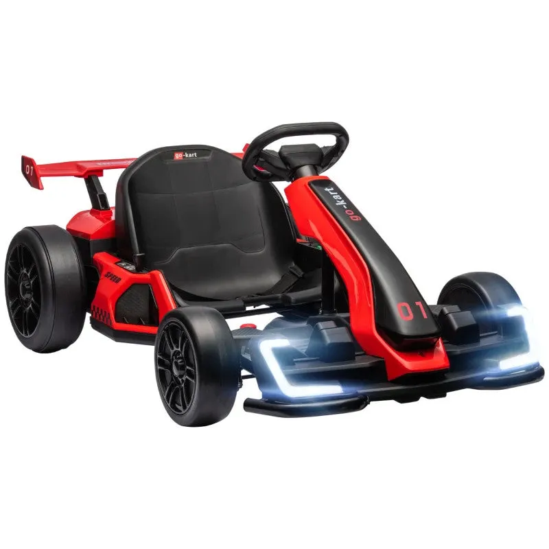 Maplin Plus 24V Electric Go Kart for Kids with Adjustable Seat for 6-12 Years