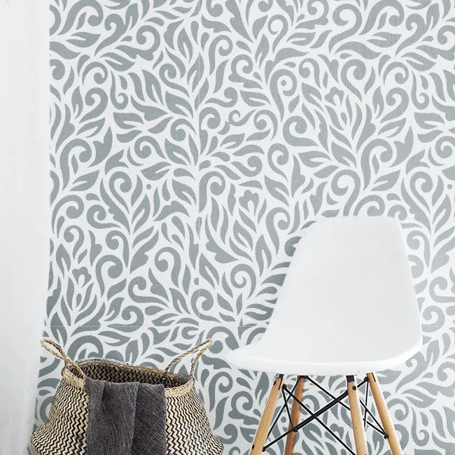 Messy Floral Reusable Stencil for Canvas and wall painting.ID#61