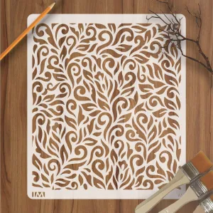Messy Floral Reusable Stencil for Canvas and wall painting.ID#61
