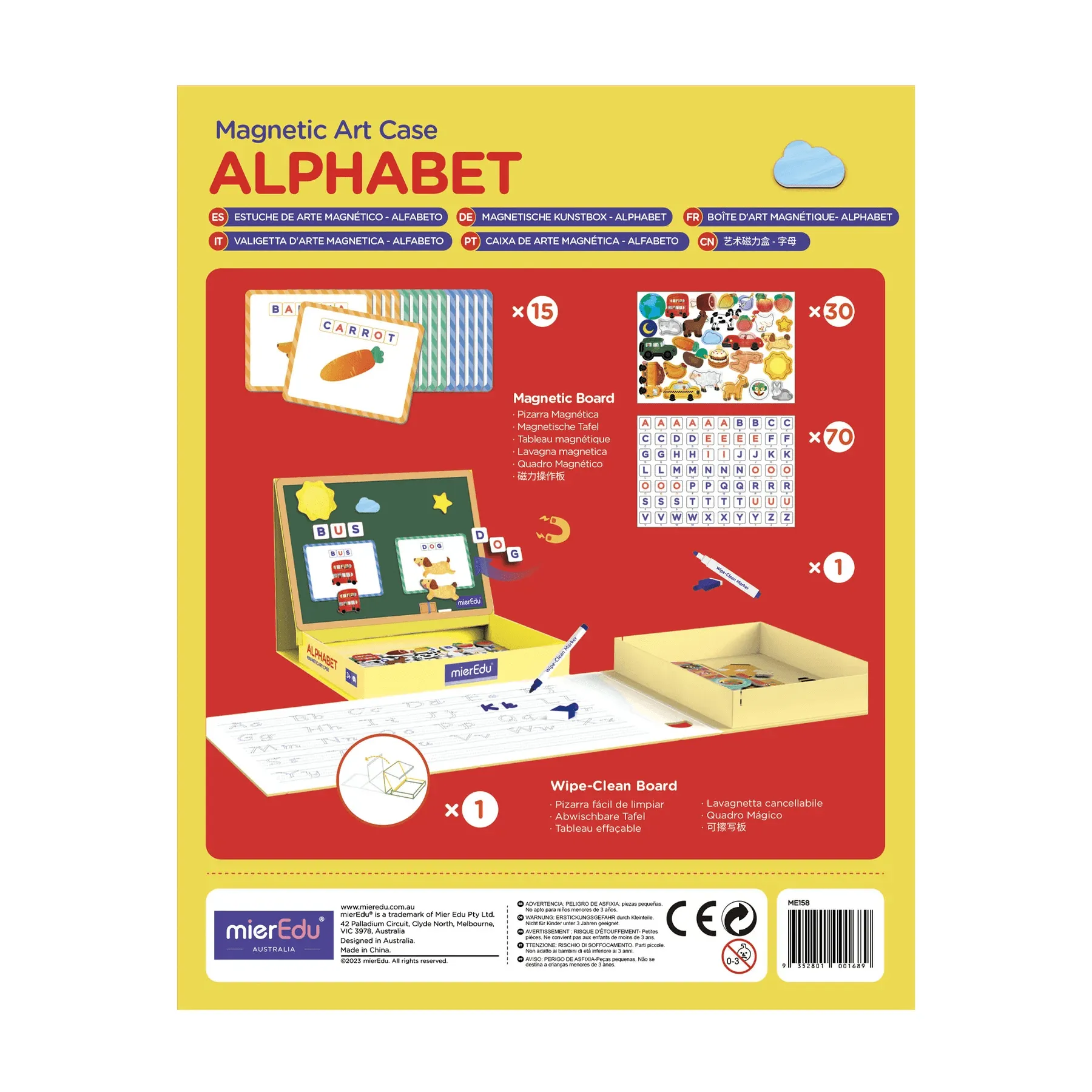 Mieredu Magnetic Art Case Alphabet