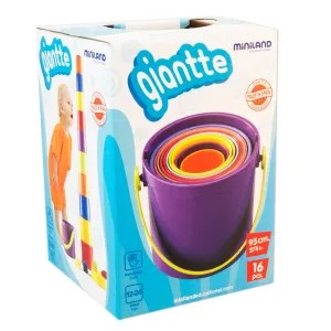 Miniland Educational Giantte Stacking and Nesting Game - 16 Pieces