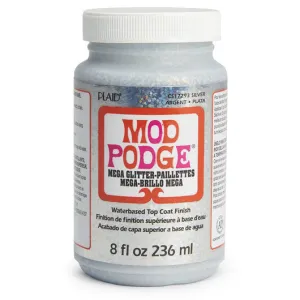 Mode Podge Mega Glitter Siliver 8Oz 236Ml - MSP CS17293