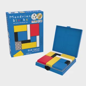 Mondrian Blocks Blue - Logic Puzzle Game