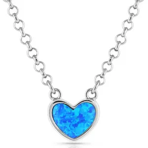 Montana Silversmiths Hidden Lake Glacial Pools Heart Necklace
