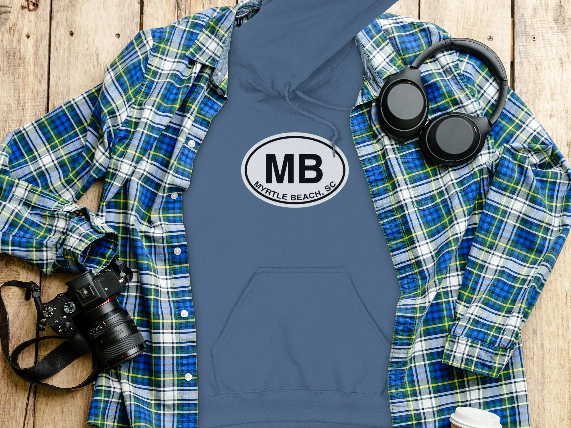 Myrtle Beach Mens Hoodie - Relax in Style by Coastal Adventures
