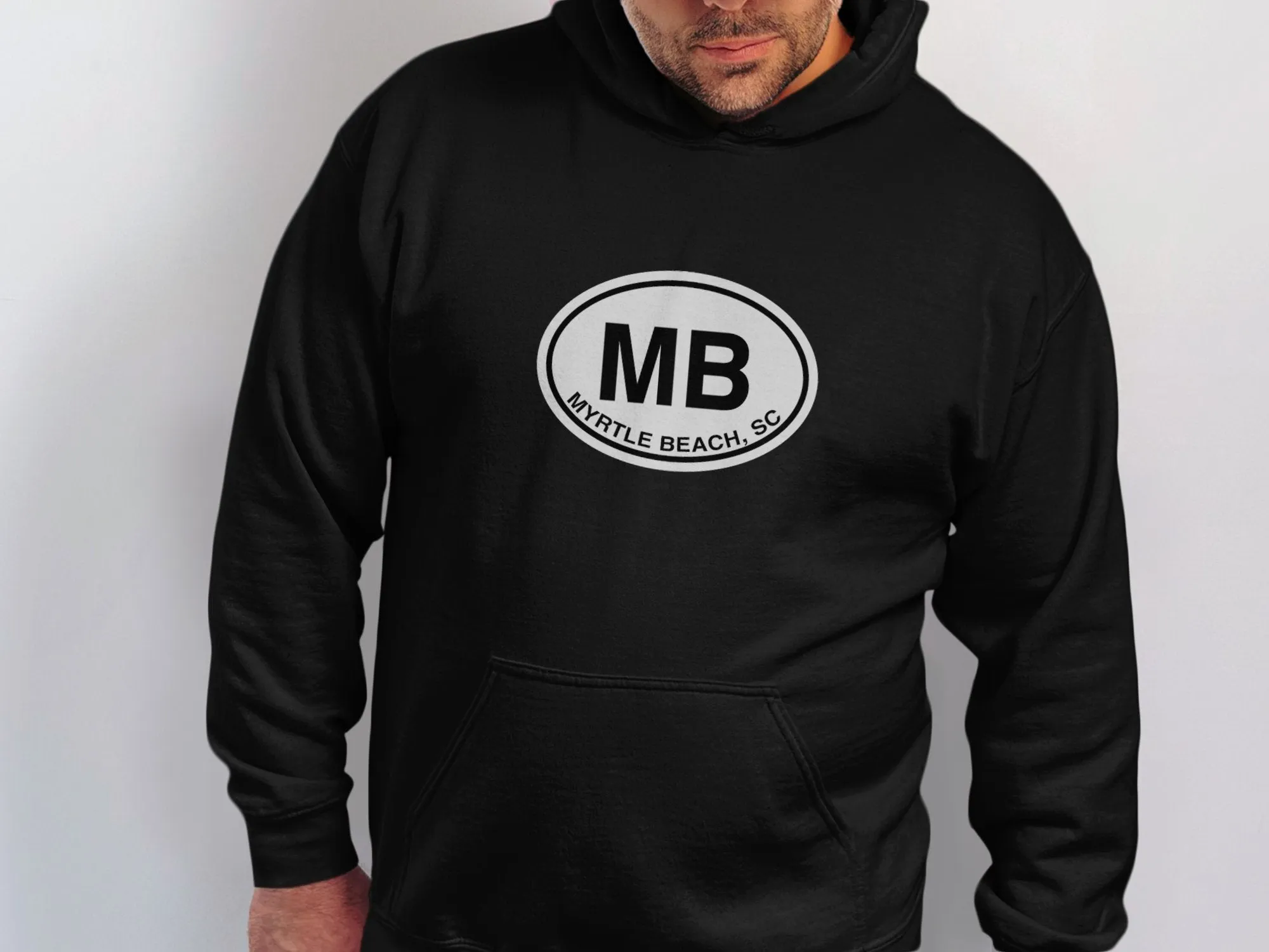 Myrtle Beach Mens Hoodie - Relax in Style by Coastal Adventures