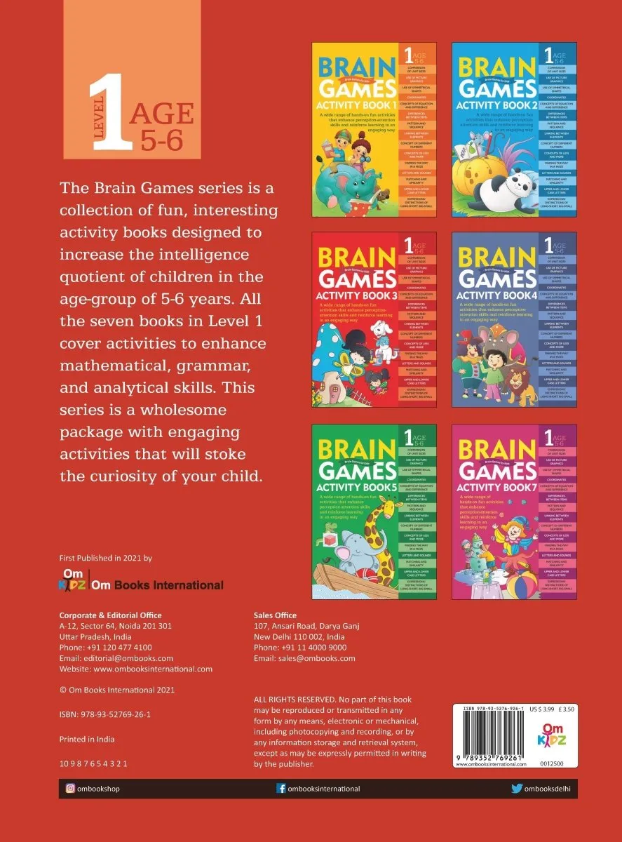 Om Books International  Brain Games Activity Book Level 1 : Book-6