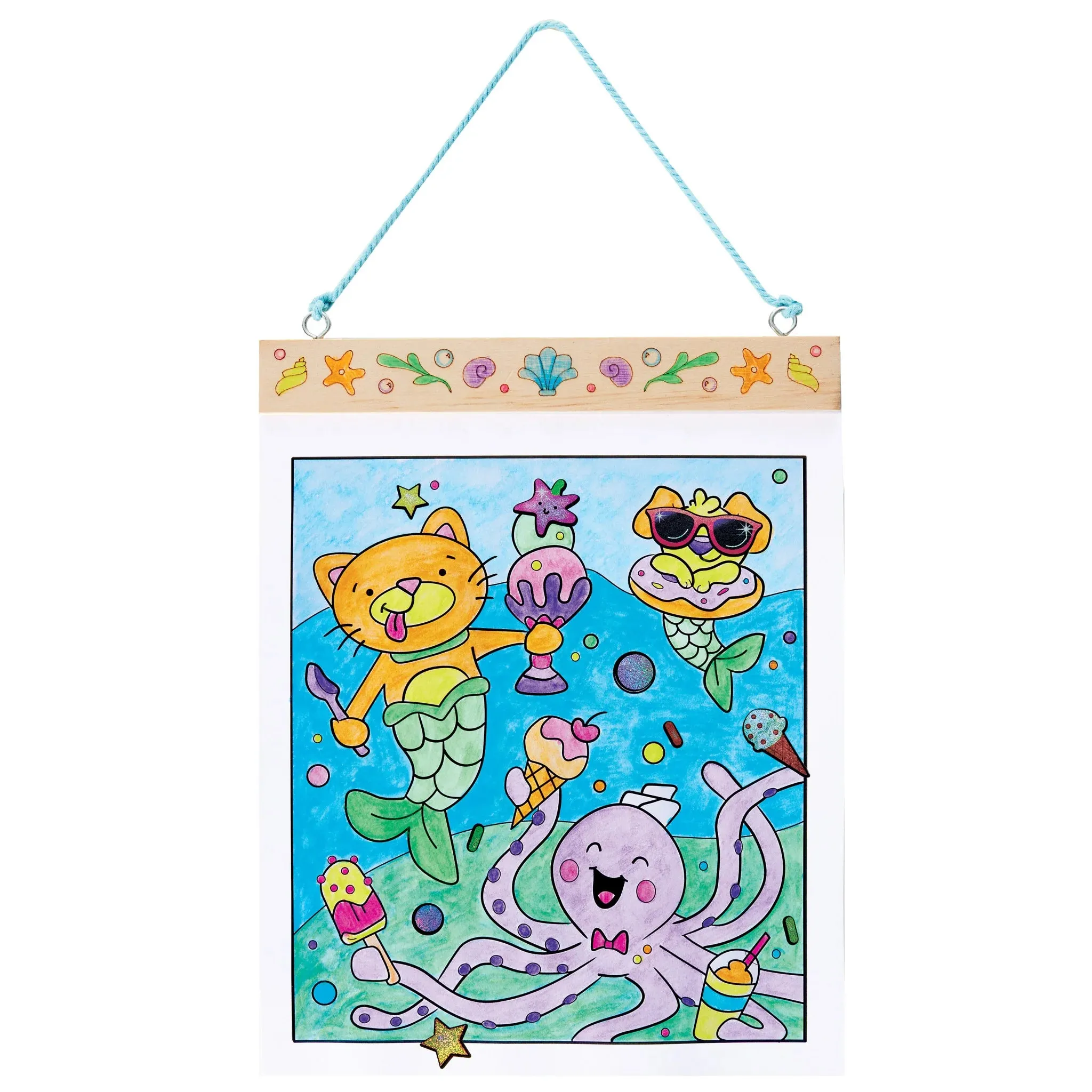 Paint by Number Mermaid Pets Wall Art