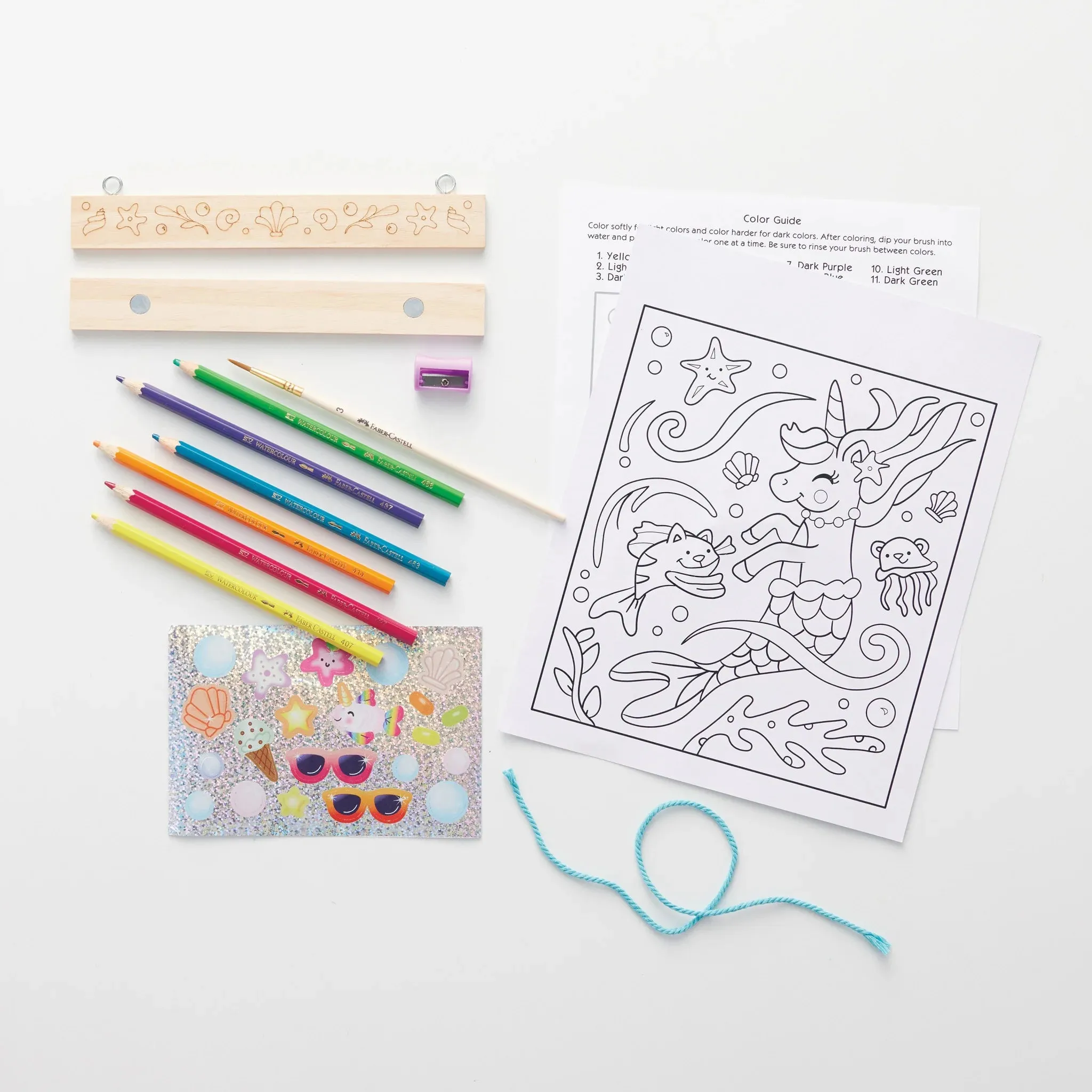 Paint by Number Mermaid Pets Wall Art