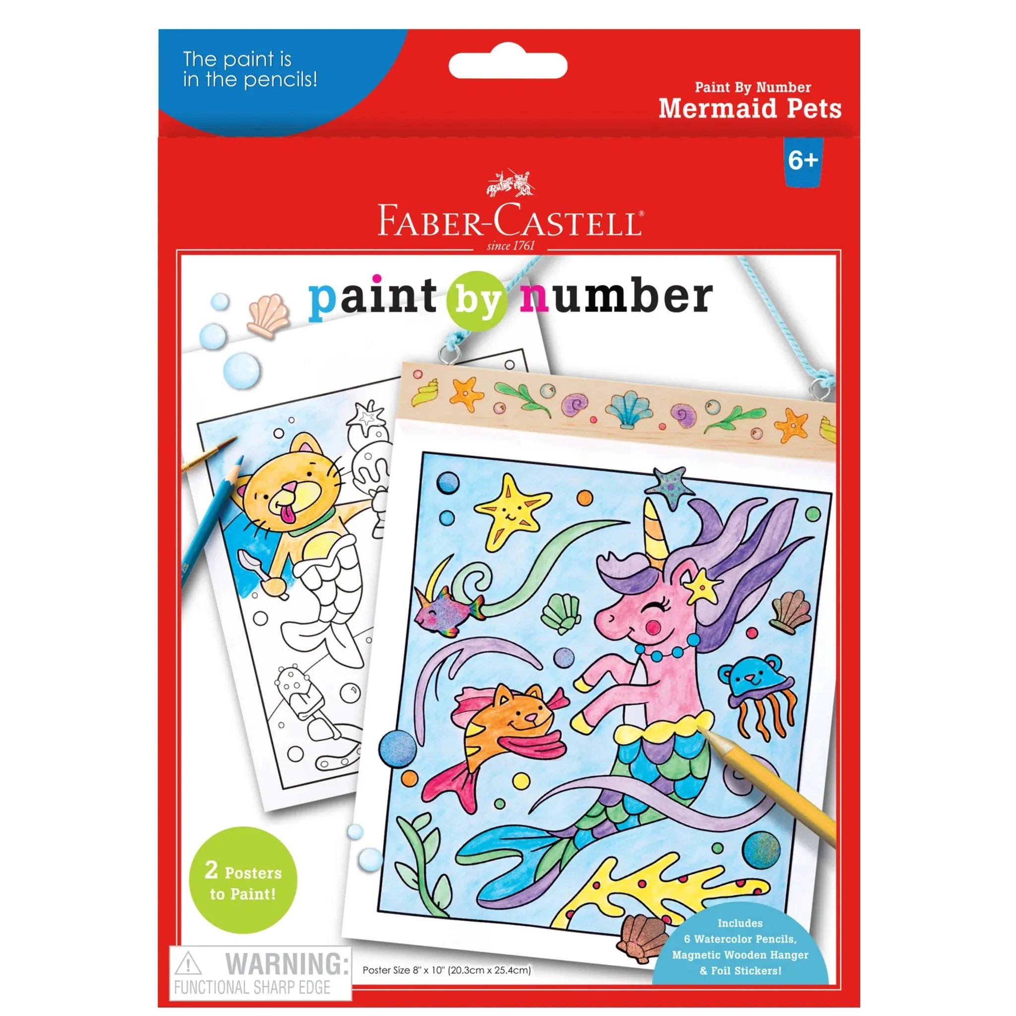 Paint by Number Mermaid Pets Wall Art