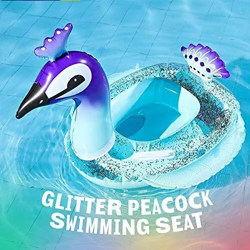 Peacock Swim Ring for Kids and Adults, Outdoor Floating Water Ring, Swimming Pool Ring, (36 Inch)