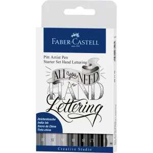 Pitt Artist Pen Wallet Starter Hand Lettering 9 ct