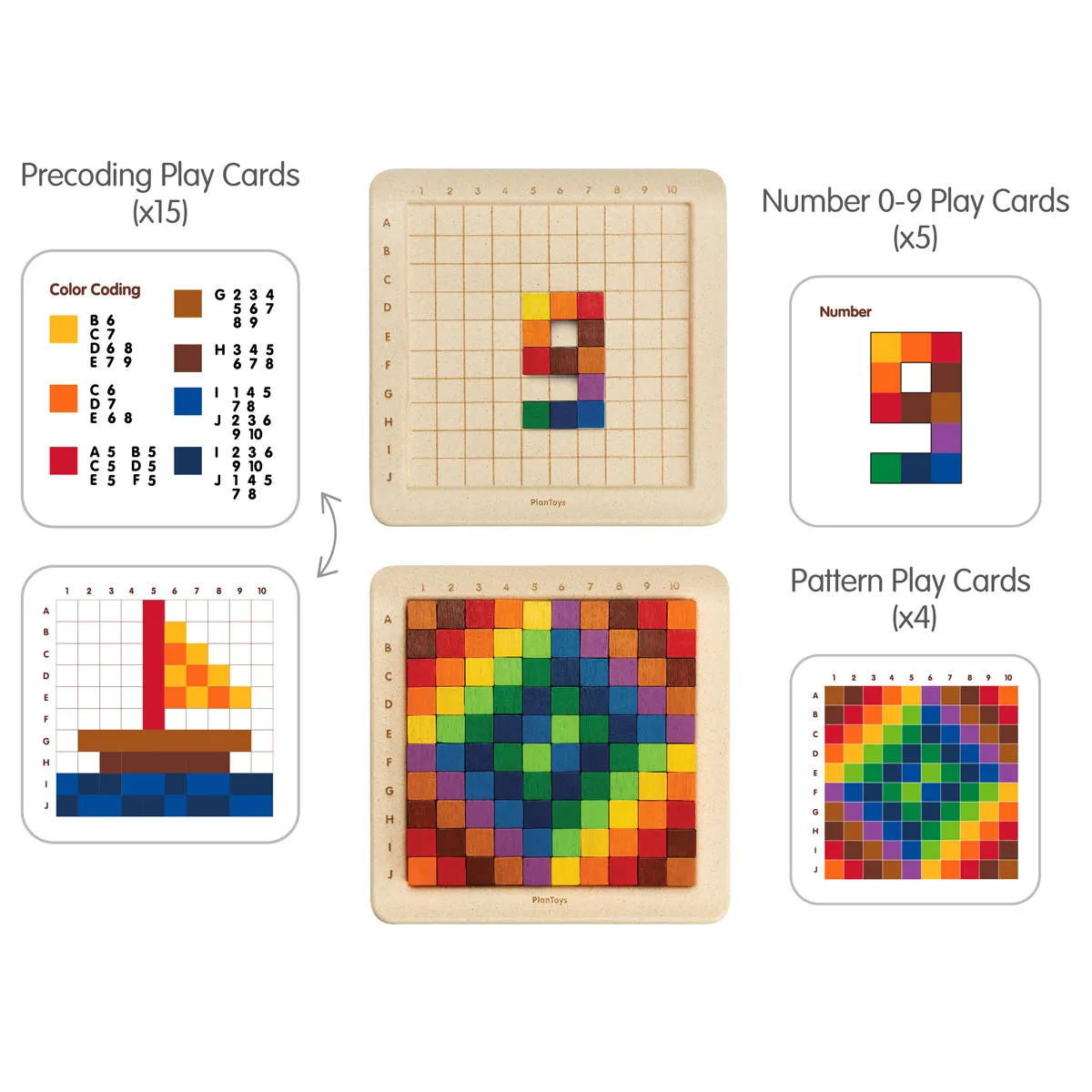PlanToys 100 Rainbow Counting Cubes