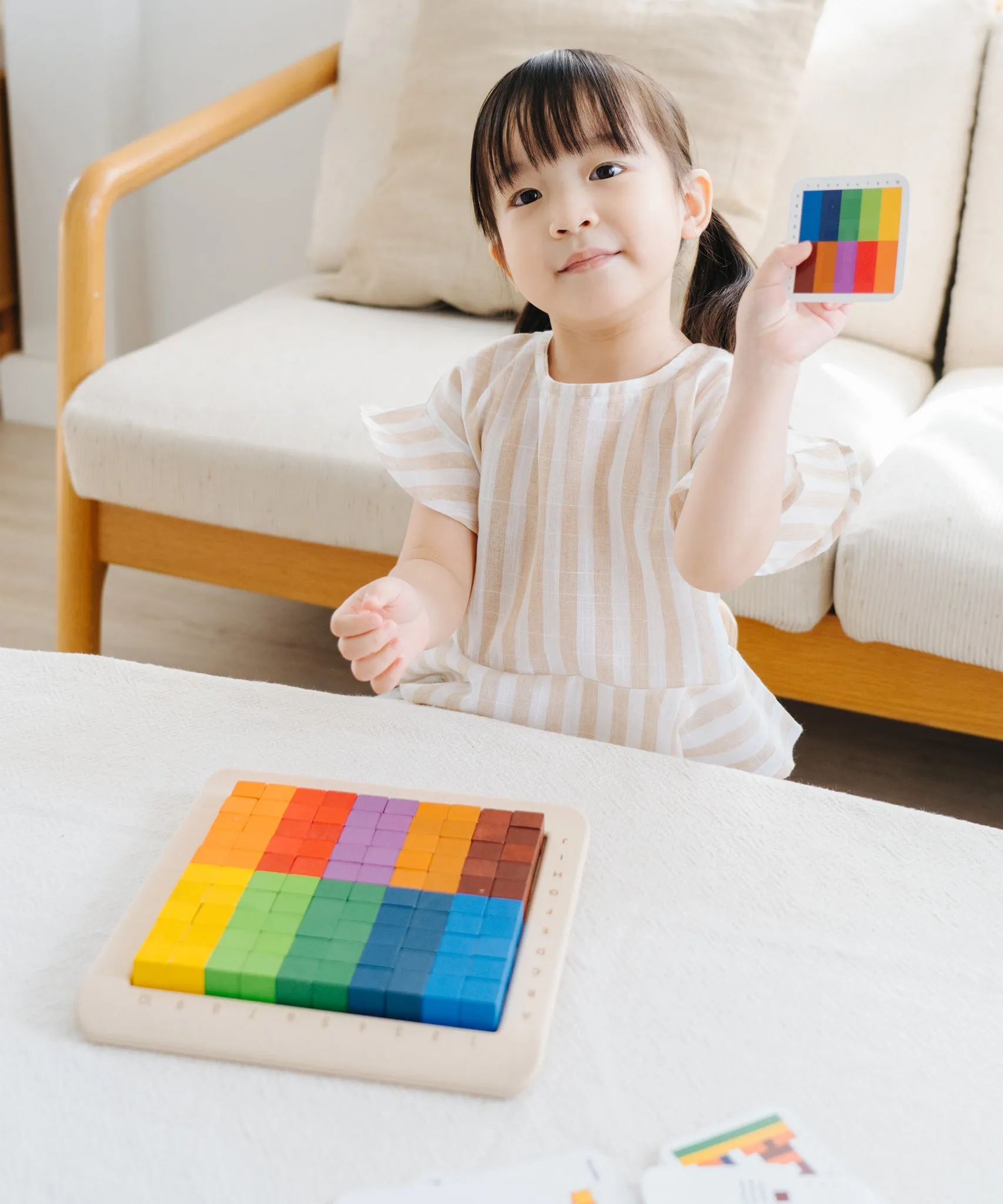 PlanToys 100 Rainbow Counting Cubes