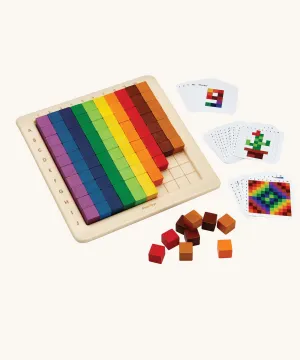 PlanToys 100 Rainbow Counting Cubes