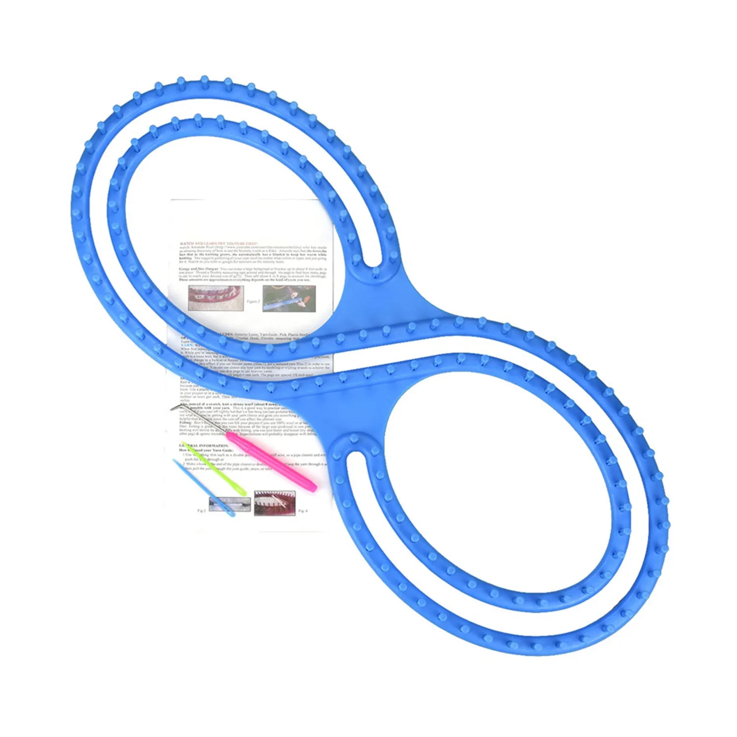 Poppy Crafts 25.5cm Afghan Loom Knitting Tool & Accessories - Blue