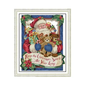 Poppy Crafts Christmas Cross Stitch 3 - Happy Christmas 44cm x 54cm*