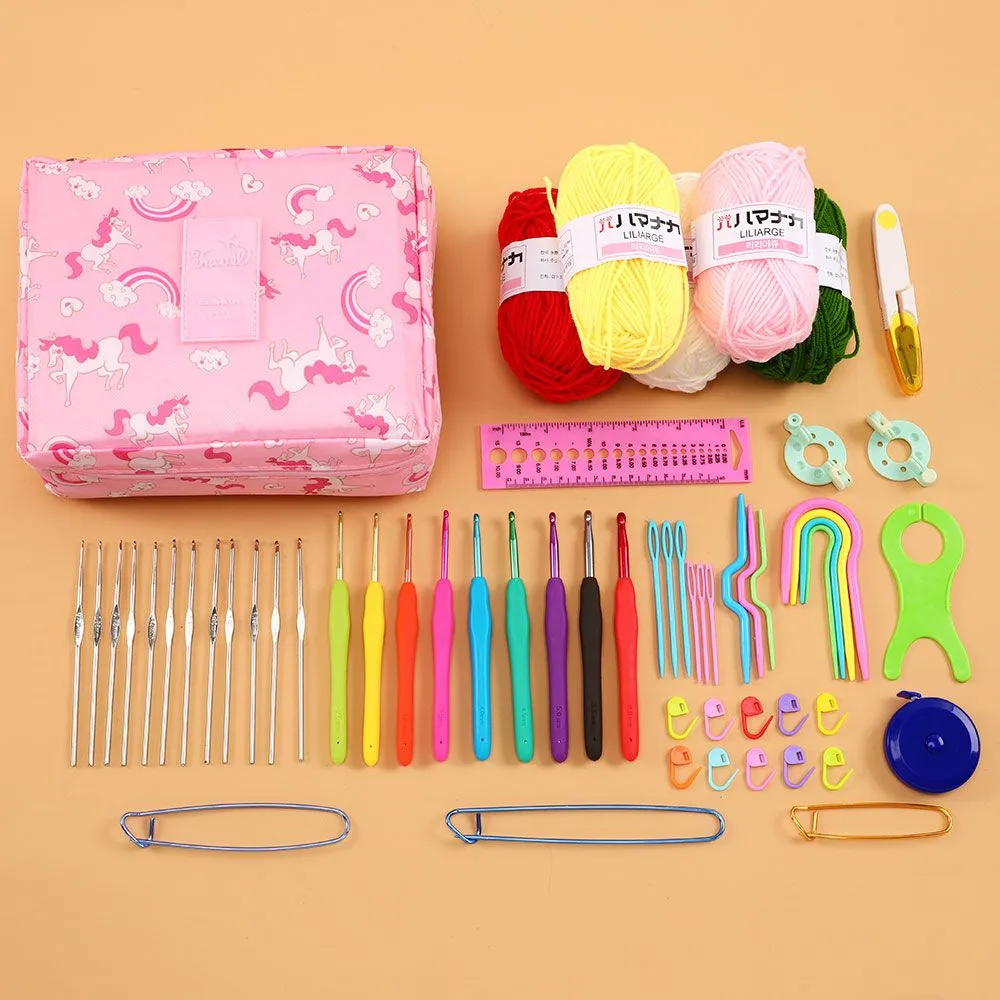 Poppy Crafts Crocheting & Accessories Kit - Pink Unicorns*