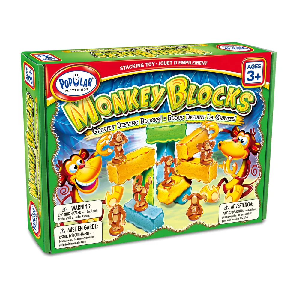Popular Playthings Monkey Blocks Gravity-Defying Stacking Toy Set
