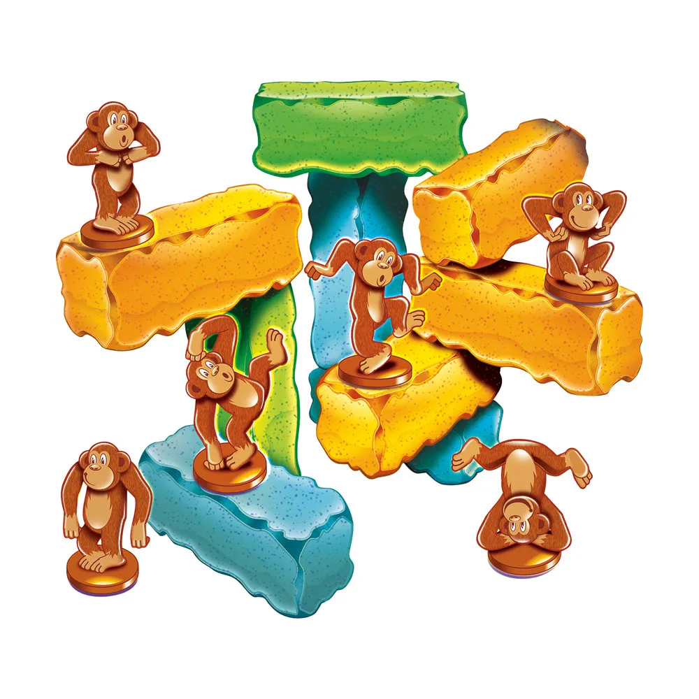 Popular Playthings Monkey Blocks Gravity-Defying Stacking Toy Set