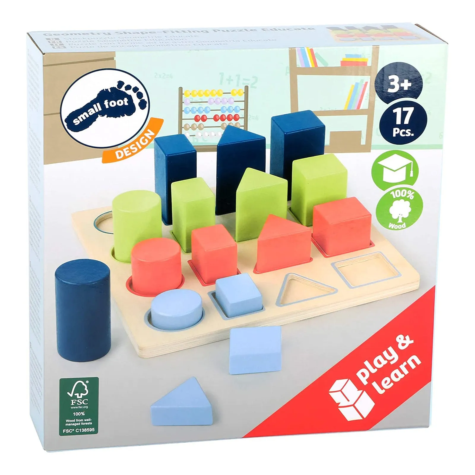 Small Foot Wooden Geometry Shape Fitting Puzzle