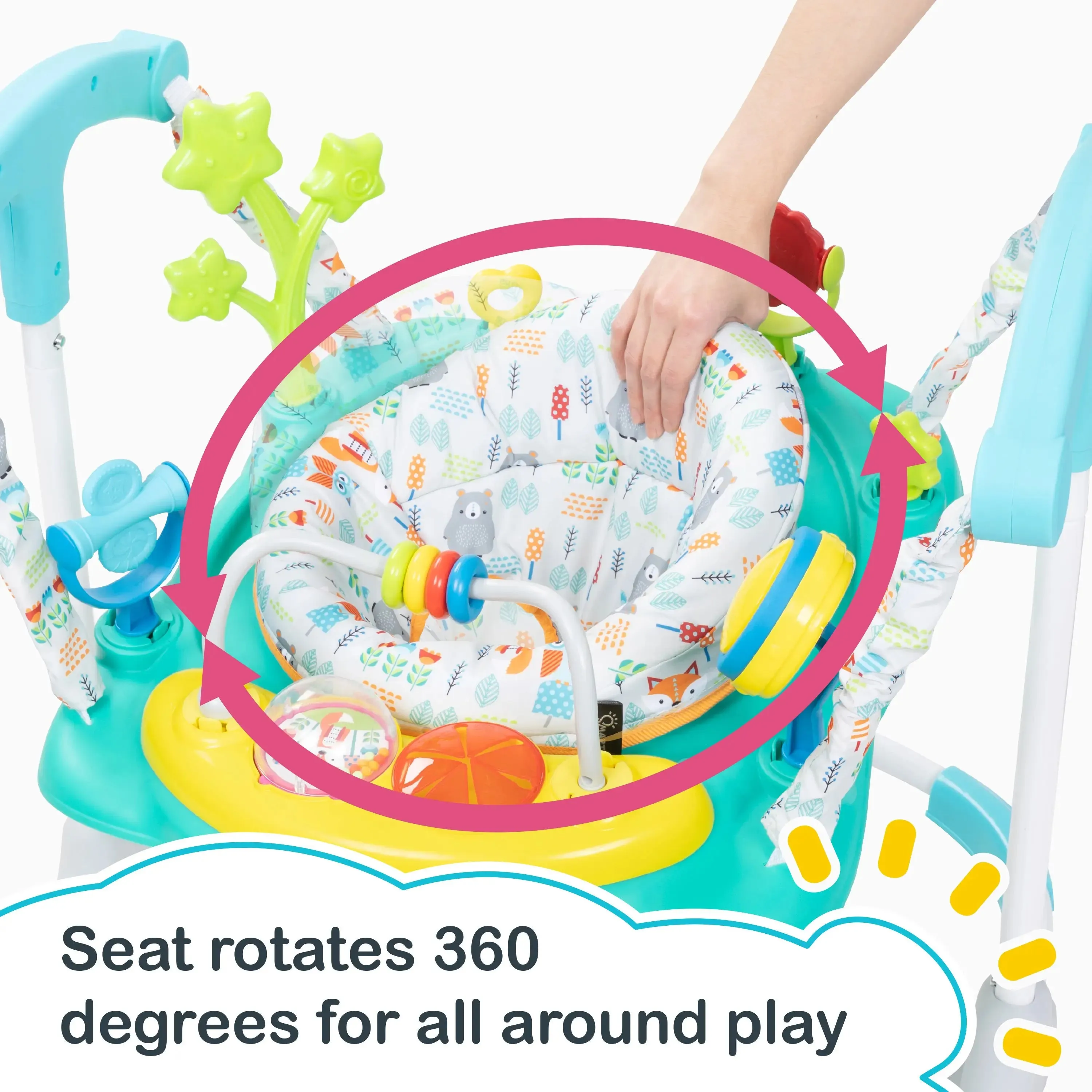 Smart Steps® Bounce N' Play Jumper - Fun Geo Forest