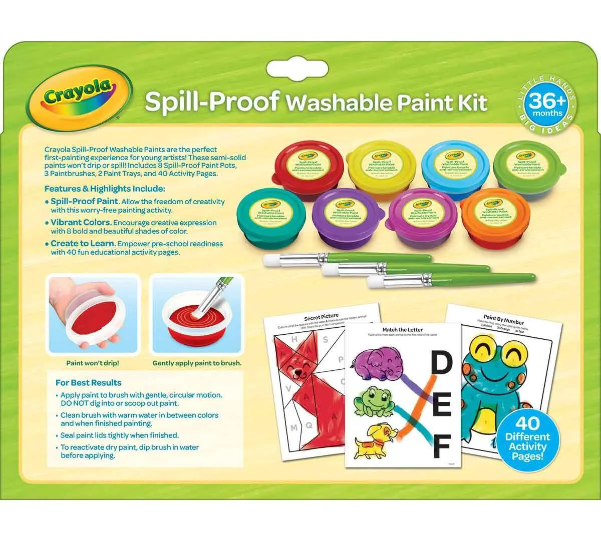 Spill-Proof Paint Activity Kit