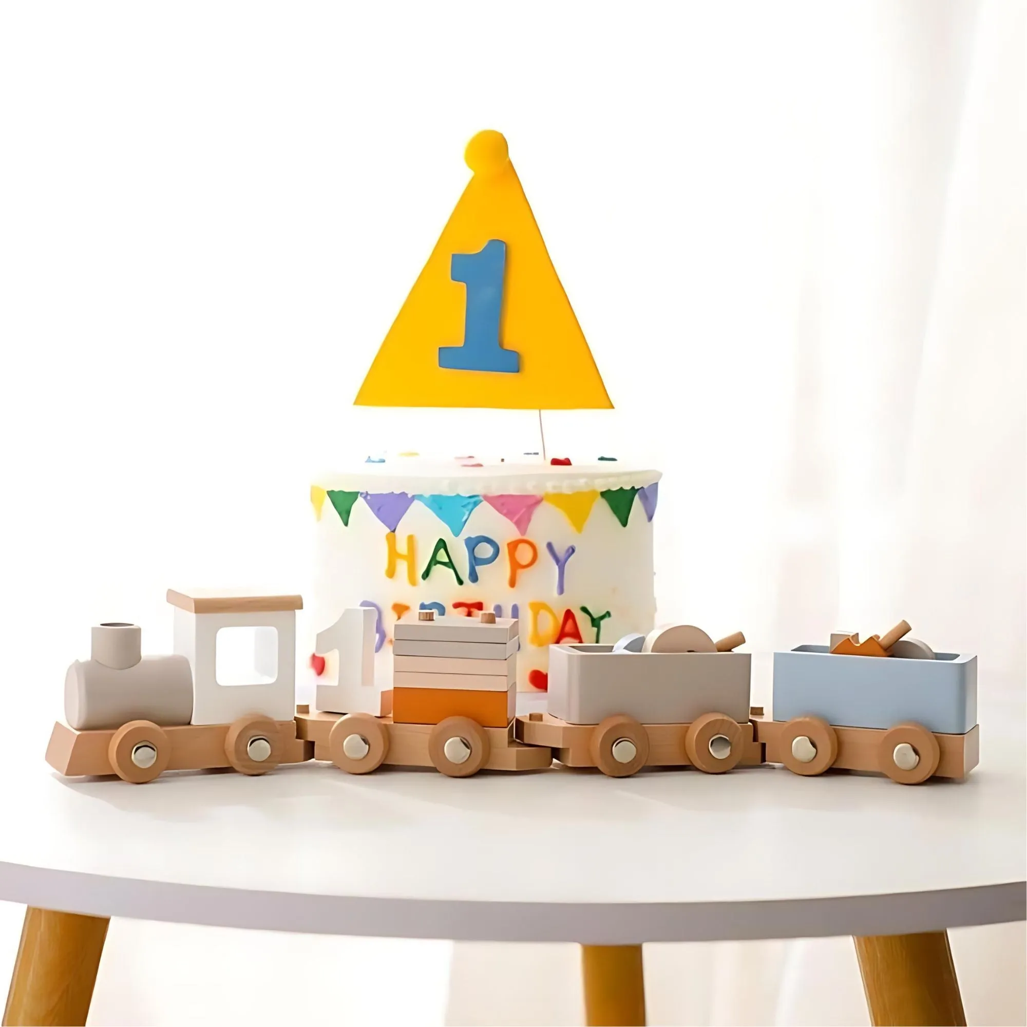 Wooden Montessori Baby Train Toy