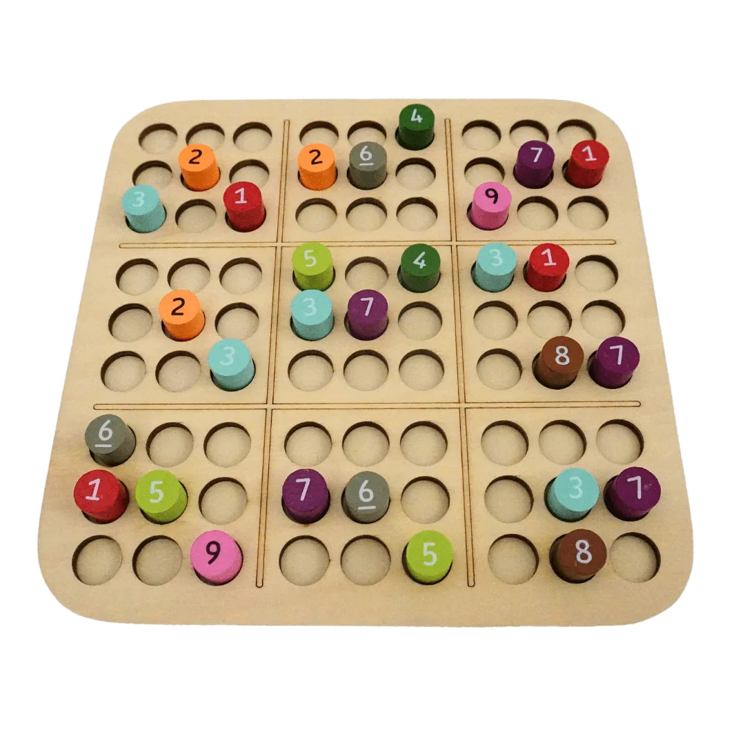 Wooden Number Puzzle Sudoku Board Games 1