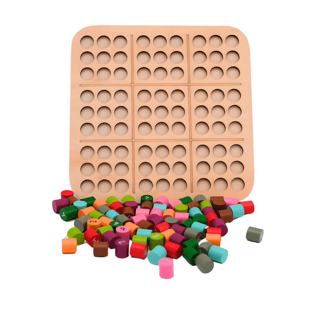 Wooden Number Puzzle Sudoku Board Games 1