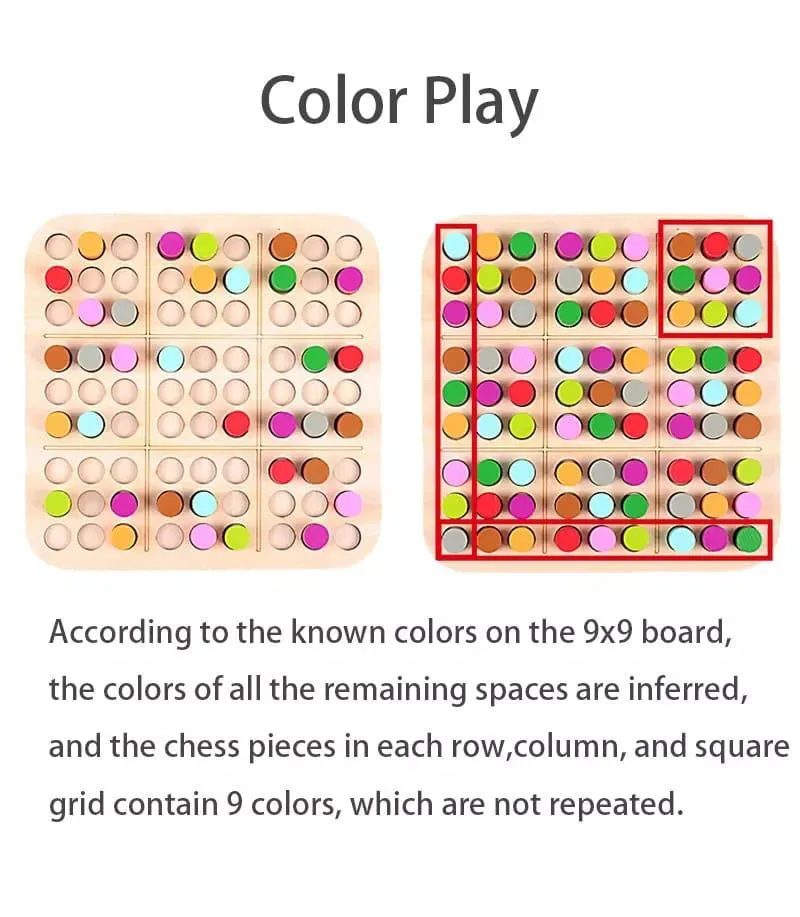 Wooden Number Puzzle Sudoku Board Games 1